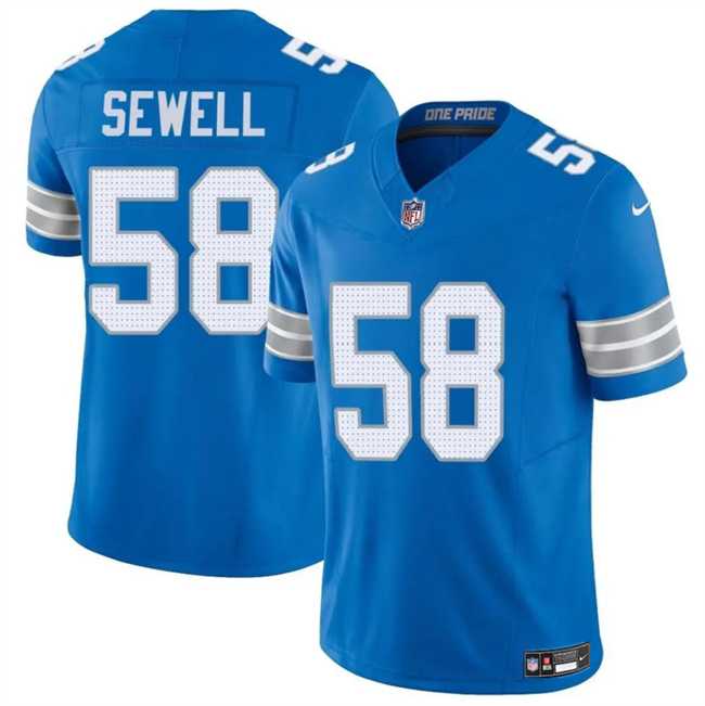 Men's Detroit Lions #58 Penei Sewell Blue 2025 F.U.S.E. Vapor Limited Stitched Jersey Dzhi,We sell and wholesale Men's Detroit Lions #58 Penei Sewell Blue 2025 F.U.S.E. Vapor Limited Stitched Jersey Dzhi on line form chian!