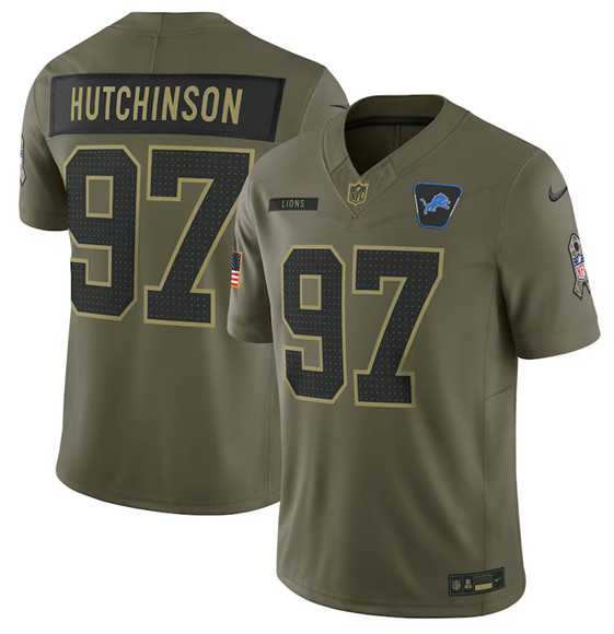 Men's Detroit Lions #97 Aidan Hutchinson Olive 2025 Salute to Service Limited Stitched Jersey Dyin,We sell and wholesale Men's Detroit Lions #97 Aidan Hutchinson Olive 2025 Salute to Service Limited Stitched Jersey Dyin on line form chian!