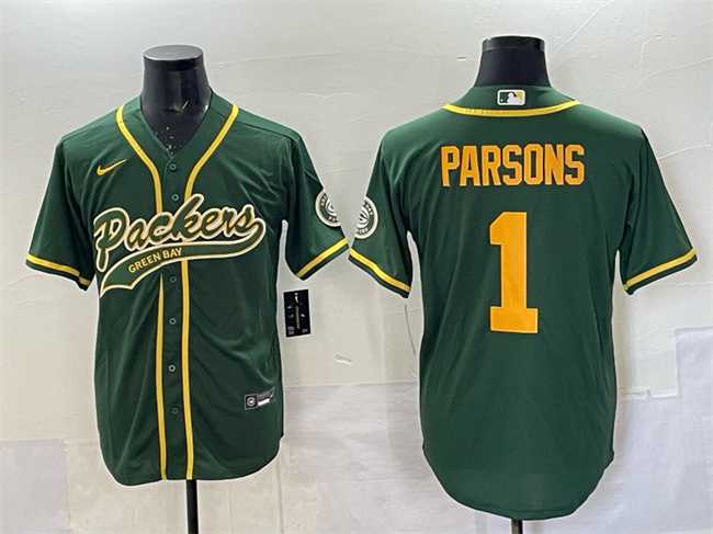 Men's Green Bay Packers #1 Micah Parsons Green Cool Base Stitched Baseball Jersey,We sell and wholesale Men's Green Bay Packers #1 Micah Parsons Green Cool Base Stitched Baseball Jersey on line form chian!