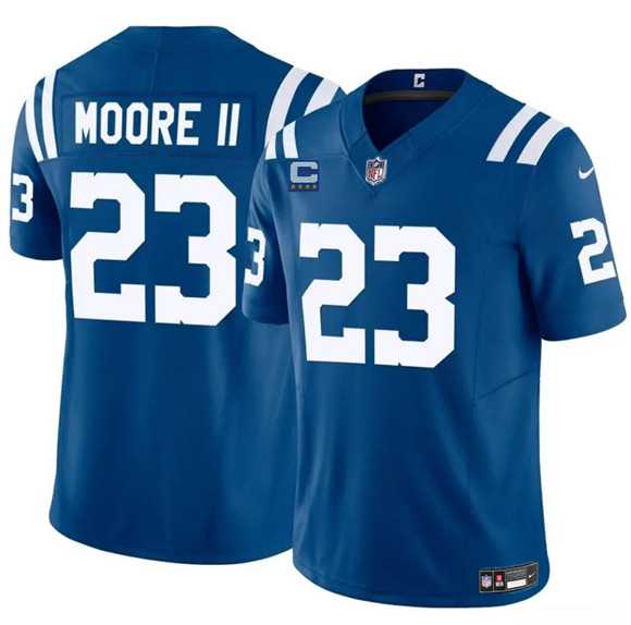 Men's Indianapolis Colts #23 Kenny Moore II Blue 2025 F.U.S.E. With 4-Star C Patch Vapor Limited Stitched Jersey Dzhi,We sell and wholesale Men's Indianapolis Colts #23 Kenny Moore II Blue 2025 F.U.S.E. With 4-Star C Patch Vapor Limited Stitched Jersey Dzhi on line form chian!