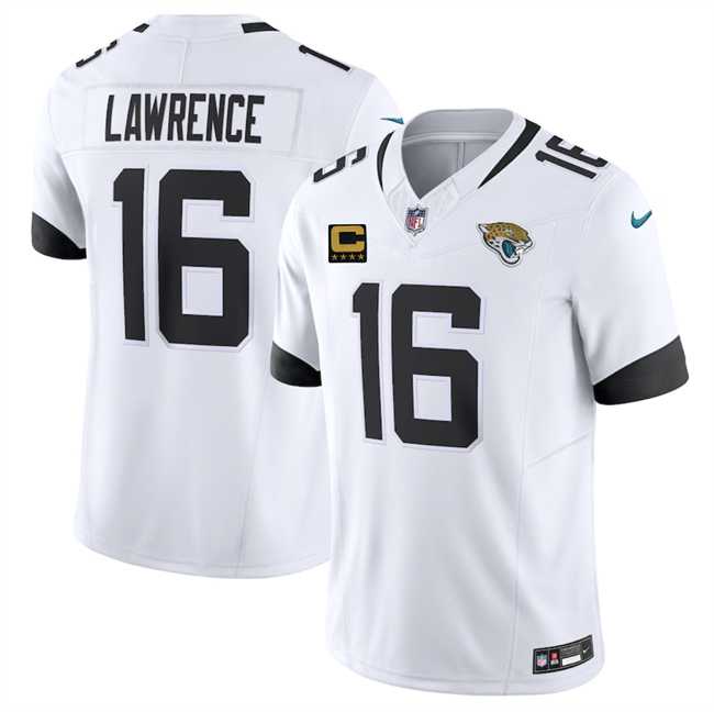 Men's Jacksonville Jaguars #16 Trevor Lawrence White 2025 F.U.S.E. With 4-Star C Patch Vapor Limited Stitched Jersey Dzhi,We sell and wholesale Men's Jacksonville Jaguars #16 Trevor Lawrence White 2025 F.U.S.E. With 4-Star C Patch Vapor Limited Stitched Jersey Dzhi on line form chian!