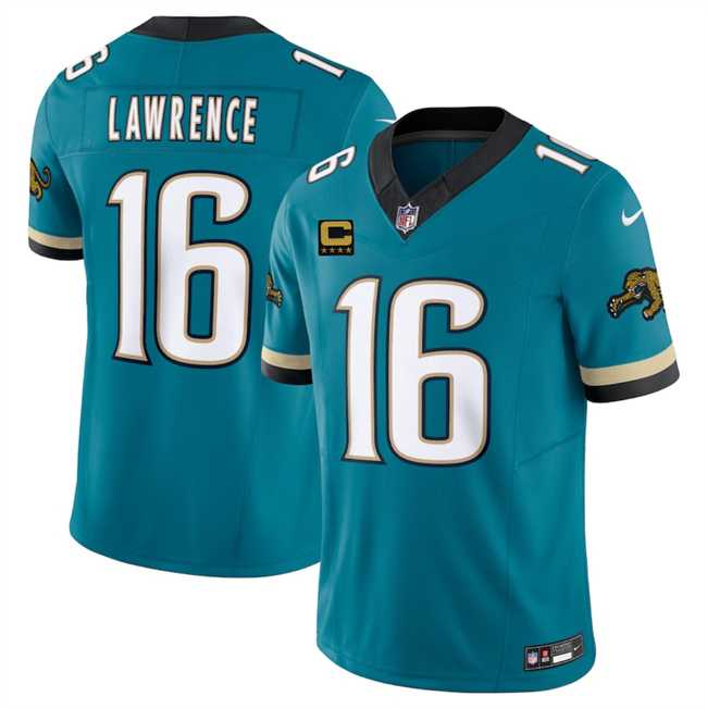 Men's Jacksonville Jaguars #16 Trevor Lawrence Teal 2025 F.U.S.E. With 4-Star C Patch Prowler Throwback Vapor Limited Stitched Jersey Dzhi,We sell and wholesale Men's Jacksonville Jaguars #16 Trevor Lawrence Teal 2025 F.U.S.E. With 4-Star C Patch Prowler Throwback Vapor Limited Stitched Jersey Dzhi on line form chian!