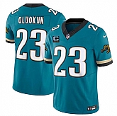 Men's Jacksonville Jaguars #23 Foye Oluokun Teal 2025 F.U.S.E. With 4-Star C Patch Prowler Throwback Vapor Limited Stitched Jersey Dzhi,baseball caps,new era cap wholesale,wholesale hats