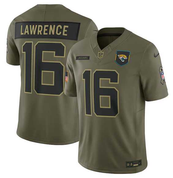 Men's Jacksonville Jaguars #16 Trevor Lawrence Olive 2025 Salute to Service Limited Stitched Jersey Dyin,We sell and wholesale Men's Jacksonville Jaguars #16 Trevor Lawrence Olive 2025 Salute to Service Limited Stitched Jersey Dyin on line form chian!