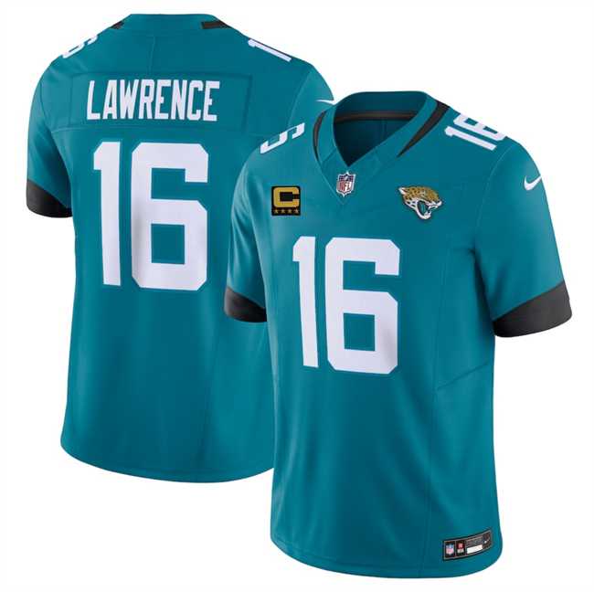 Men's Jacksonville Jaguars #16 Trevor Lawrence Teal 2025 F.U.S.E. With 4-Star C Patch Vapor Untouchable Limited Stitched Jersey Dzhi,We sell and wholesale Men's Jacksonville Jaguars #16 Trevor Lawrence Teal 2025 F.U.S.E. With 4-Star C Patch Vapor Untouchable Limited Stitched Jersey Dzhi on line form chian!