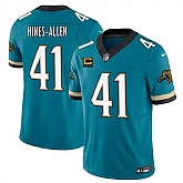 Men's Jacksonville Jaguars #41 Josh Hines-Allen Teal 2025 F.U.S.E. With 4-Star C Patch Prowler Throwback Vapor Limited Stitched Jersey Dzhi,baseball caps,new era cap wholesale,wholesale hats