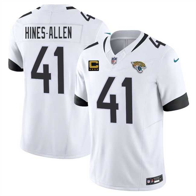 Men's Jacksonville Jaguars #41 Josh Hines-Allen White 2025 F.U.S.E. With 4-Star C Patch Vapor Limited Stitched Jersey Dzhi,We sell and wholesale Men's Jacksonville Jaguars #41 Josh Hines-Allen White 2025 F.U.S.E. With 4-Star C Patch Vapor Limited Stitched Jersey Dzhi on line form chian!