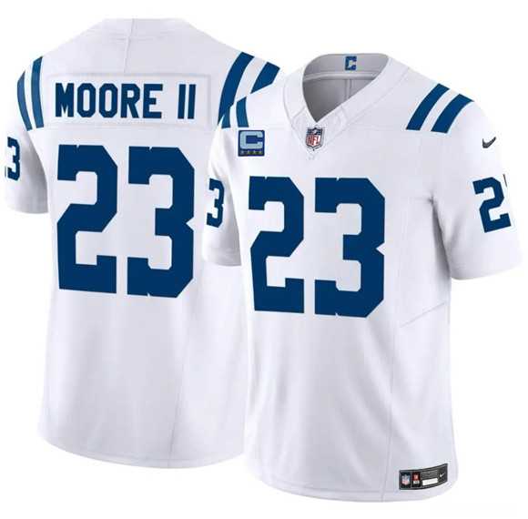Men's Indianapolis Colts #23 Kenny Moore II White 2025 F.U.S.E. With 4-Star C Patch Vapor Limited Stitched Jersey Dzhi,We sell and wholesale Men's Indianapolis Colts #23 Kenny Moore II White 2025 F.U.S.E. With 4-Star C Patch Vapor Limited Stitched Jersey Dzhi on line form chian!