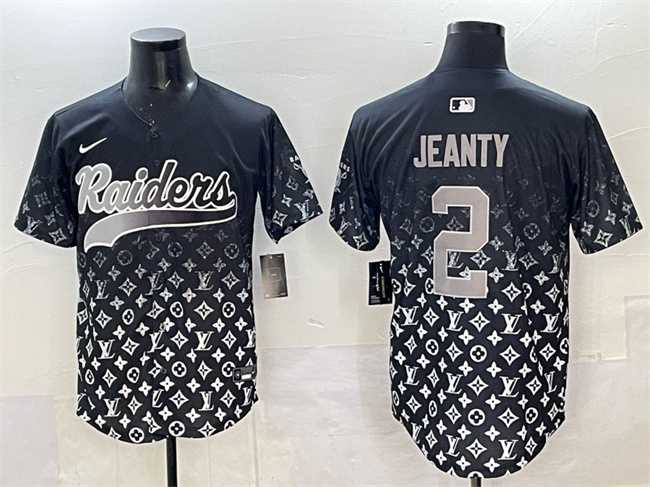 Men's Las Vegas Raiders #2 Ashton Jeanty Black Limited Stitched Baseball Jersey,We sell and wholesale Men's Las Vegas Raiders #2 Ashton Jeanty Black Limited Stitched Baseball Jersey on line form chian!