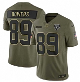 Men's Las Vegas Raiders #89 Brock Bowers Olive 2025 Salute to Service Limited Stitched Jersey Dyin,baseball caps,new era cap wholesale,wholesale hats