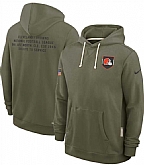 Men's Cleveland Browns Olive 2025 Salute to Service Pullover Hoodie,baseball caps,new era cap wholesale,wholesale hats
