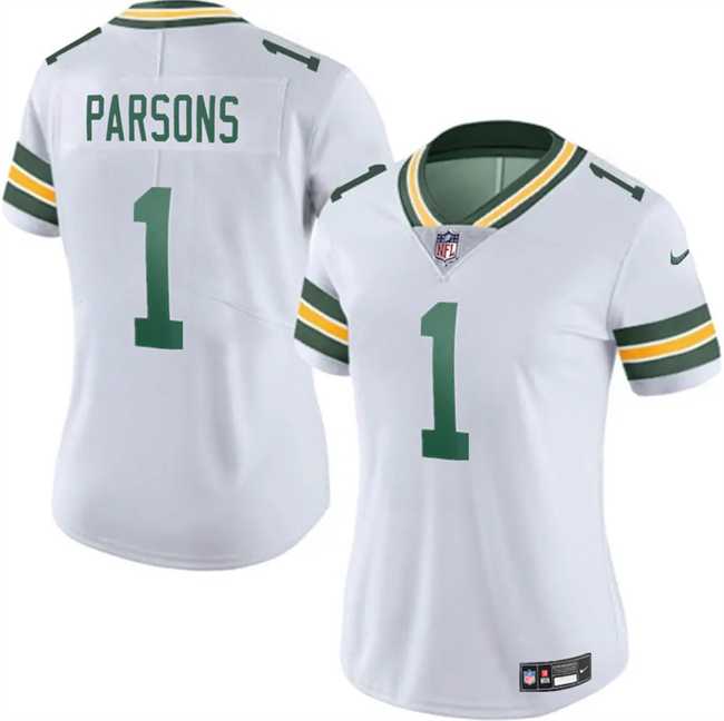 Women's Green Bay Packers #1 Micah Parsons White 2025 Vapor Untouchable Limited Stitched Jersey Dzhi,We sell and wholesale Women's Green Bay Packers #1 Micah Parsons White 2025 Vapor Untouchable Limited Stitched Jersey Dzhi on line form chian!