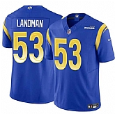 Men's Los Angeles Rams #53 Nate Landman Blue 2025 F.U.S.E. Vapor Untouchable Stitched Jersey Dzhi,baseball caps,new era cap wholesale,wholesale hats