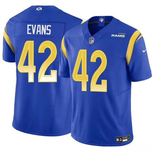 Men's Los Angeles Rams #42 Ethan Evans Blue 2025 F.U.S.E. Vapor Untouchable Stitched Jersey Dzhi,We sell and wholesale Men's Los Angeles Rams #42 Ethan Evans Blue 2025 F.U.S.E. Vapor Untouchable Stitched Jersey Dzhi on line form chian!