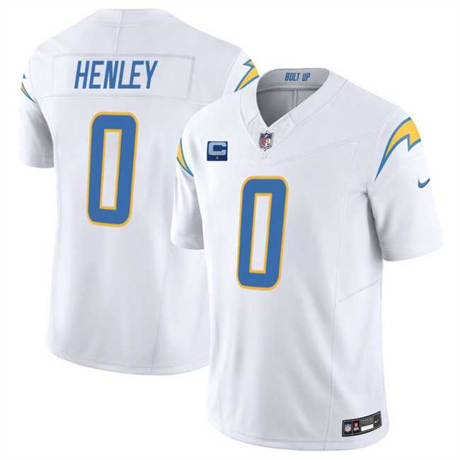 Men's Los Angeles Chargers #0 Daiyan Henley White 2025 F.U.S.E With 1-Star C Patch Vapor Limited Stitched Jersey Dzhi,We sell and wholesale Men's Los Angeles Chargers #0 Daiyan Henley White 2025 F.U.S.E With 1-Star C Patch Vapor Limited Stitched Jersey Dzhi on line form chian!