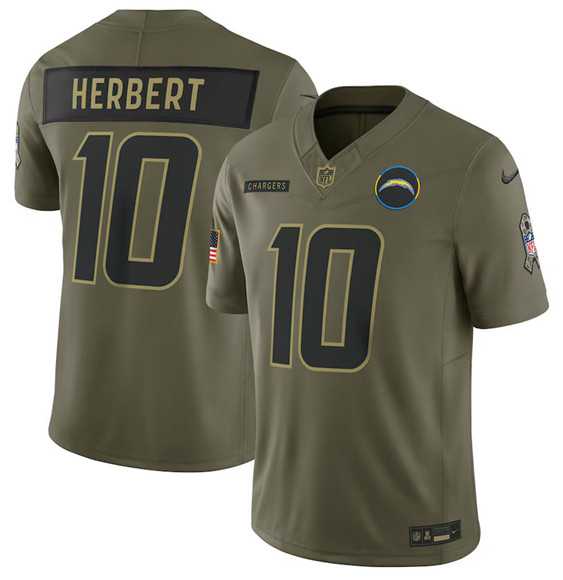 Men's Los Angeles Chargers #10 Justin Herbert Olive 2025 Salute to Service Limited Stitched Jersey Dyin,We sell and wholesale Men's Los Angeles Chargers #10 Justin Herbert Olive 2025 Salute to Service Limited Stitched Jersey Dyin on line form chian!
