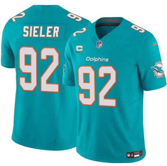 Men's Miami Dolphins #92 Zach Sieler Aqua 2025 F.U.S.E. With 2-Star C Patch Vapor Limited Stitched Jersey Dzhi,We sell and wholesale Men's Miami Dolphins #92 Zach Sieler Aqua 2025 F.U.S.E. With 2-Star C Patch Vapor Limited Stitched Jersey Dzhi on line form chian!