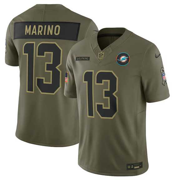 Men's Miami Dolphins #13 Dan Marino Olive 2025 Salute to Service Limited Stitched Jersey Dyin,We sell and wholesale Men's Miami Dolphins #13 Dan Marino Olive 2025 Salute to Service Limited Stitched Jersey Dyin on line form chian!