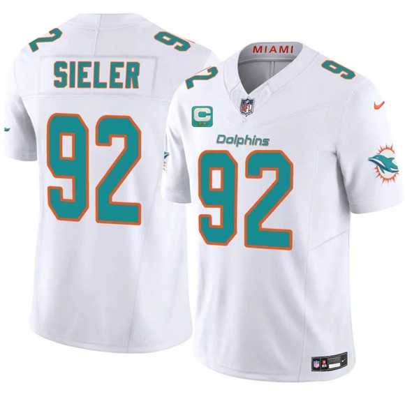 Men's Miami Dolphins #92 Zach Sieler White 2025 F.U.S.E. With 2-Star C Patch Vapor Limited Stitched Jersey Dzhi,We sell and wholesale Men's Miami Dolphins #92 Zach Sieler White 2025 F.U.S.E. With 2-Star C Patch Vapor Limited Stitched Jersey Dzhi on line form chian!