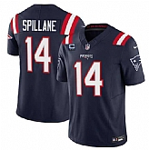 Men's New England Patriots #14 Robert Spillane Navy 2025 F.U.S.E. With 3-Star C Patch Vapor Limited Stitched Jersey Dzhi,baseball caps,new era cap wholesale,wholesale hats