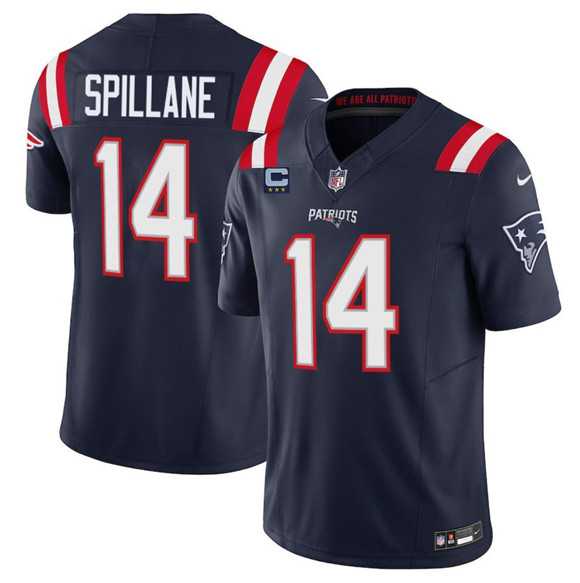Men's New England Patriots #14 Robert Spillane Navy 2025 F.U.S.E. With 3-Star C Patch Vapor Limited Stitched Jersey Dzhi,We sell and wholesale Men's New England Patriots #14 Robert Spillane Navy 2025 F.U.S.E. With 3-Star C Patch Vapor Limited Stitched Jersey Dzhi on line form chian!