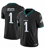 Men's Philadelphia Eagles #1 Jalen Hurts Black 2024 New F.U.S.E. Vapor Untouchable Limited Stitched Jersey Dzhi,baseball caps,new era cap wholesale,wholesale hats