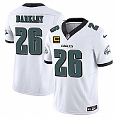 Men's Philadelphia Eagles #26 Saquon Barkley White 2025 F.U.S.E. With 4-Star C Patch Vapor Untouchable Limited Stitched Jersey Dzhi,baseball caps,new era cap wholesale,wholesale hats