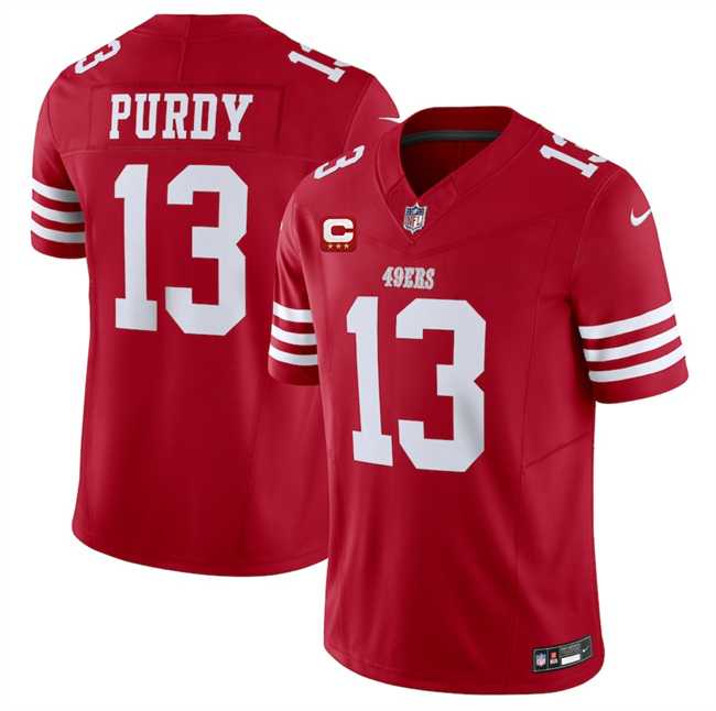 Men's San Francisco 49ers #13 Brock Purdy Red 2025 F.U.S.E. With 3-Star C Patch Vapor Untouchable Limited Stitched Jersey Dzhi,We sell and wholesale Men's San Francisco 49ers #13 Brock Purdy Red 2025 F.U.S.E. With 3-Star C Patch Vapor Untouchable Limited Stitched Jersey Dzhi on line form chian!