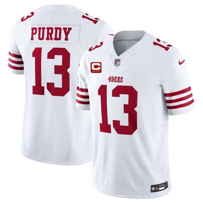 Men's San Francisco 49ers #13 Brock Purdy White 2025 F.U.S.E. With 3-Star C Patch Vapor Untouchable Limited Stitched Jersey Dzhi,We sell and wholesale Men's San Francisco 49ers #13 Brock Purdy White 2025 F.U.S.E. With 3-Star C Patch Vapor Untouchable Limited Stitched Jersey Dzhi on line form chian!