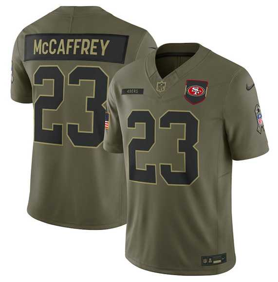 Men's San Francisco 49ers #23 Christian McCaffrey Olive 2025 Salute to Service Limited Stitched Jersey Dyin,We sell and wholesale Men's San Francisco 49ers #23 Christian McCaffrey Olive 2025 Salute to Service Limited Stitched Jersey Dyin on line form chian!