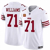 Men's San Francisco 49ers #71 Trent Williams White 2025 F.U.S.E. With 4-Star C Patch Vapor Untouchable Limited Stitched Jersey Dzhi,baseball caps,new era cap wholesale,wholesale hats