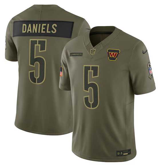 Men's Washington Commanders #5 Jayden Daniels Olive 2025 Salute to Service Limited Stitched Jersey Dyin,We sell and wholesale Men's Washington Commanders #5 Jayden Daniels Olive 2025 Salute to Service Limited Stitched Jersey Dyin on line form chian!