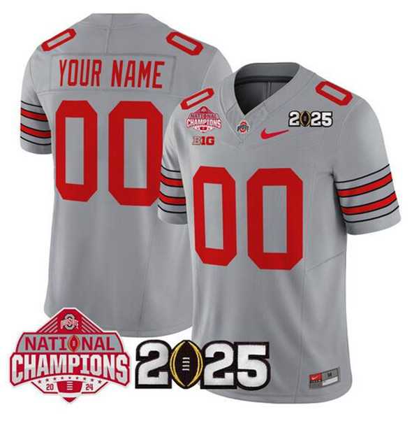 Men's Ohio State Buckeyes Active Player Custom Gray 2025 CFP Final With National Champions Patch F.U.S.E. Vapor Limited Stitched Jersey,We sell and wholesale Men's Ohio State Buckeyes Active Player Custom Gray 2025 CFP Final With National Champions Patch F.U.S.E. Vapor Limited Stitched Jersey on line form chian!