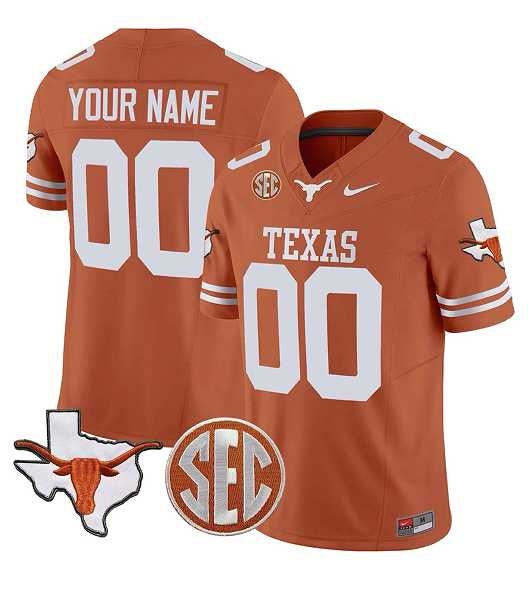 Men's Texas Longhorns Active Player Custom Orange F.U.S.E. State Map & SEC Patch Stitched Jersey,We sell and wholesale Men's Texas Longhorns Active Player Custom Orange F.U.S.E. State Map & SEC Patch Stitched Jersey on line form chian!