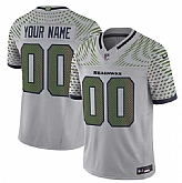 Men's Seattle Seahawks Active Player Custom Gray 2025 F.U.S.E. 'Rivalries' Vapor Untouchable Limited Stitched Jersey,baseball caps,new era cap wholesale,wholesale hats