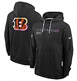Men's Cincinnati Bengals Black 2025 Crucial Catch Dri-FIT Hoodie,baseball caps,new era cap wholesale,wholesale hats