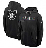 Men's Las Vegas Raiders Black 2025 Crucial Catch Dri-FIT Hoodie,baseball caps,new era cap wholesale,wholesale hats