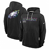 Men's Philadelphia Eagles Black 2025 Crucial Catch Dri-FIT Hoodie,baseball caps,new era cap wholesale,wholesale hats