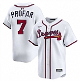 Men's Atlanta Braves #7 Jurickson Profar White 2025 Home Limited Stitched Jersey Dzhi,baseball caps,new era cap wholesale,wholesale hats