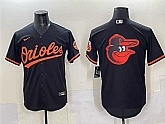 Men's Baltimore Orioles Black Team Big Logo Cool Base Stitched Jersey,baseball caps,new era cap wholesale,wholesale hats