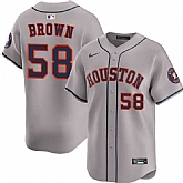 Men's Houston Astros #58 Hunter Brown Gray 2025 Limited Stitched Jersey Dzhi,baseball caps,new era cap wholesale,wholesale hats