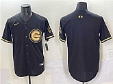 Men's Chicago Cubs Blank Black Gold Limited Stitched Jersey,baseball caps,new era cap wholesale,wholesale hats