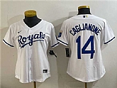 Youth Kansas City Royals #14 Jac Caglianone White Cool Base Stitched Jersey,baseball caps,new era cap wholesale,wholesale hats