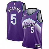 Men's Utah Jazz #5 Cody Williams Purple 2025 Icon Edition Stitched Jersey Dzhi,baseball caps,new era cap wholesale,wholesale hats