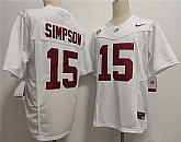 Men's Alabama Crimson Tide #15 Ty Simpson White F.U.S.E. Stitched Football Jersey,baseball caps,new era cap wholesale,wholesale hats