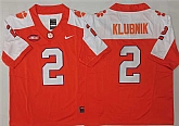 Men's Clemson Tigers #2 Cade Klubnik Orange White F.U.S.E. Stitched Football Jersey,baseball caps,new era cap wholesale,wholesale hats