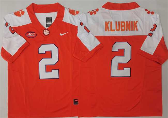 Men's Clemson Tigers #2 Cade Klubnik Orange White F.U.S.E. Stitched Football Jersey,We sell and wholesale Men's Clemson Tigers #2 Cade Klubnik Orange White F.U.S.E. Stitched Football Jersey on line form chian!