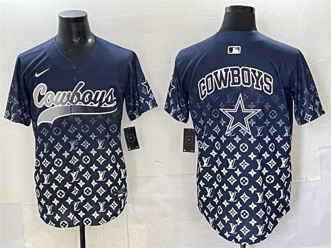 Men's Dallas Cowboys Team Big Logo Navy Limited Stitched Baseball Jersey,We sell and wholesale Men's Dallas Cowboys Team Big Logo Navy Limited Stitched Baseball Jersey on line form chian!