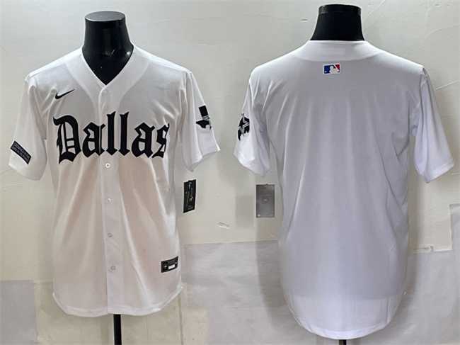 Men's Dallas Cowboys Blank White 'Gothic Lone Star Edition' Limited Stitched Baseball Jersey,We sell and wholesale Men's Dallas Cowboys Blank White 'Gothic Lone Star Edition' Limited Stitched Baseball Jersey on line form chian!