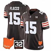 Men's Cleveland Browns #15 Joe Flacco Brown 2025 F.U.S.E. With Jim Brown Memorial & Home Patch Vapor Limited Stitched Jersey Dzhi,baseball caps,new era cap wholesale,wholesale hats